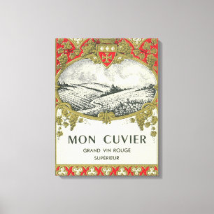 Mon Cuvier Wine LabelEurope Canvas Afdruk