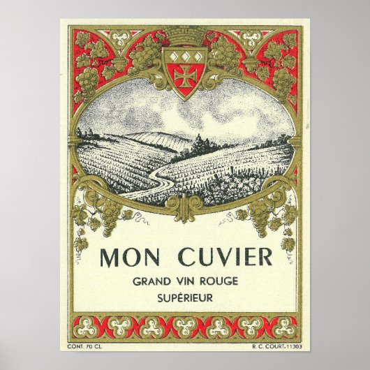 Mon Cuvier Wine LabelEurope Poster (Voorkant)