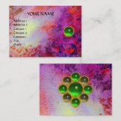 MON EMERALD AGATA bright fuchsia paarse groen Visitekaartje (Voorkant / Achterkant)