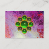 MON EMERALD AGATA, felviolet groen goud Visitekaartje (Achterkant)