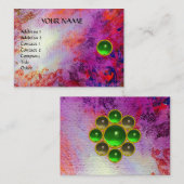 MON EMERALD AGATA ,helder violet groen eierschaal Visitekaartje (Voorkant / Achterkant)