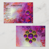 MON EMERALD AGATA, violet linnen Visitekaartje (Voorkant / Achterkant)