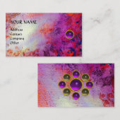 MON EMERALD AGATA, violette metalen parels Visitekaartje (Voorkant / Achterkant)