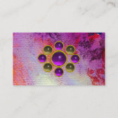 MON EMERALD AGATA, violette metalen parels Visitekaartje (Achterkant)