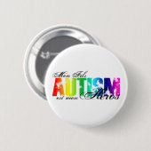 Mon Fils heros - Autisme Ronde Button 5,7 Cm (Voorkant /achterkant)