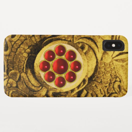 MON GEM Gold Red Ruby Gemstenen Case-Mate iPhone Case (Achterkant (horizontaal))