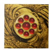 MON GEM rood Tegeltje (Voorkant)