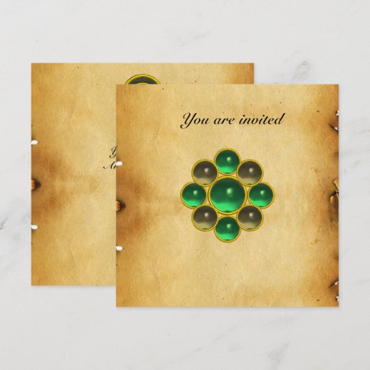 MON jade agaat perkament Kaart (Voorkant / Achterkant)