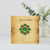 MON jade agaat perkament Kaart (Staand voorkant)