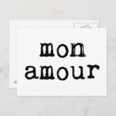 Mon Mon Amour Briefkaart (Voorkant / Achterkant)