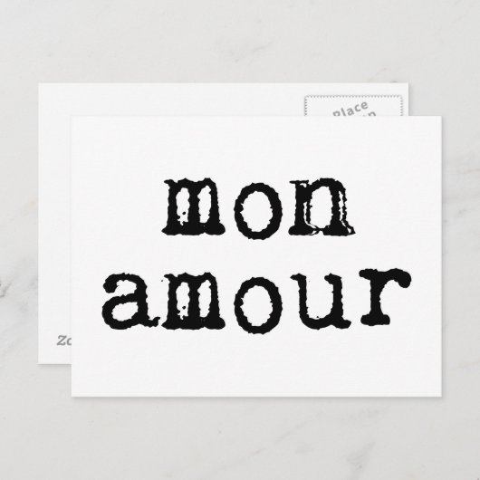Mon Mon Amour Briefkaart (Voorkant / Achterkant)