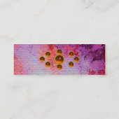 MON MONOGRAM heldere fuchsia paarse sinaasappel Mini Visitekaartje (Achterkant)