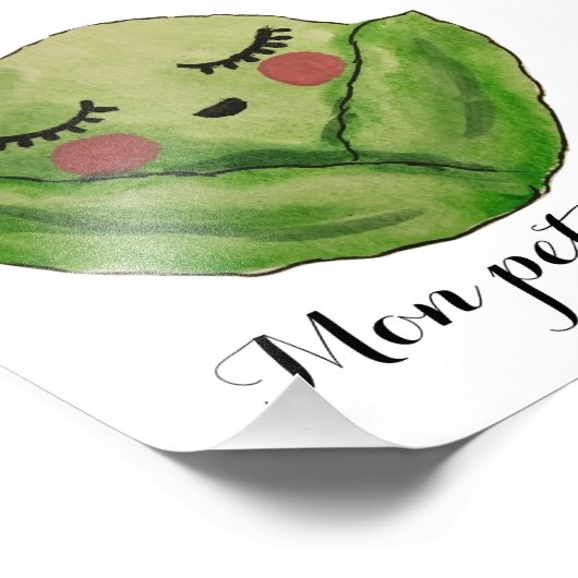 Mon Petit Chou Cabbage Print Foto Afdruk (Hoek)