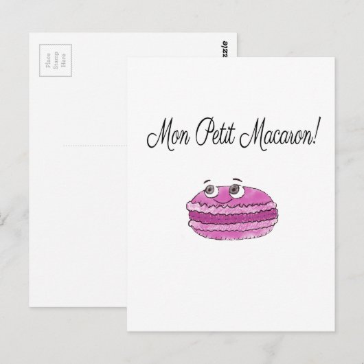 Mon Petit Macaron Briefkaart (Voorkant / Achterkant)