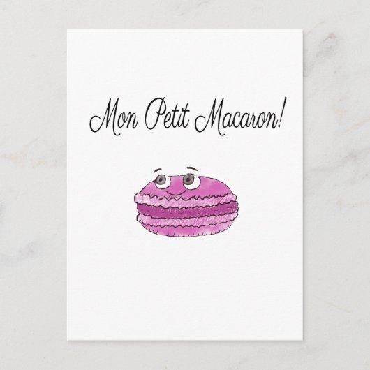 Mon Petit Macaron Briefkaart (Voorkant)