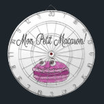 Mon Petit Macaron Dartbord<br><div class="desc">Een schattige cartoon macaron. Gift idea voor mensen die van Franse keuken houden en schattige personages. Beschikbaar op t-shirts,  labels,  thuisdeklagen,  kantoorbenodigdheden en meer.</div>