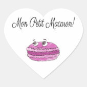 Mon Petit Macaron Hart Sticker (Voorkant)