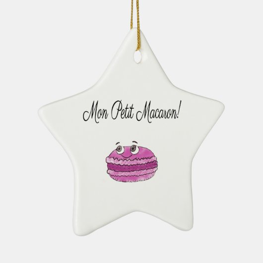 Mon Petit Macaron Keramisch Ornament (Rechts)