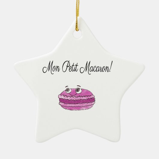 Mon Petit Macaron Keramisch Ornament (Voorkant)