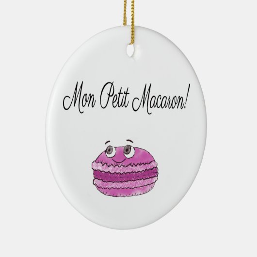 Mon Petit Macaron Keramisch Ornament (Rechts)