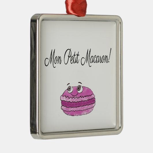 Mon Petit Macaron Metalen Ornament (Rechts)