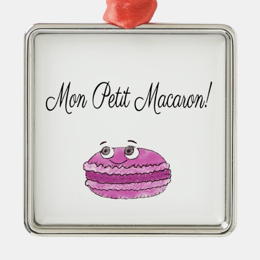 Mon Petit Macaron Metalen Ornament (Voorkant)