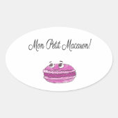 Mon Petit Macaron Ovale Sticker (Voorkant)