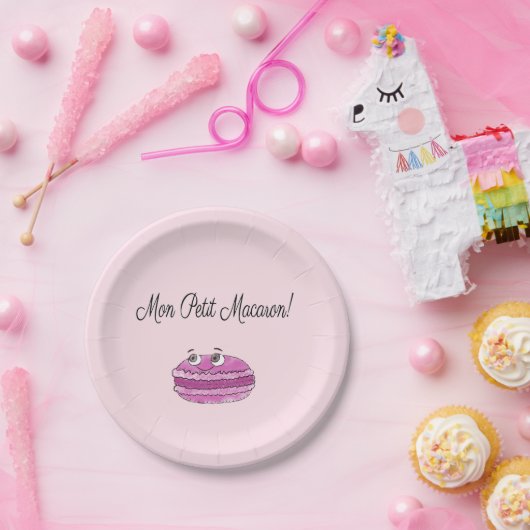Mon Petit Macaron Papieren Bordje (Feest)
