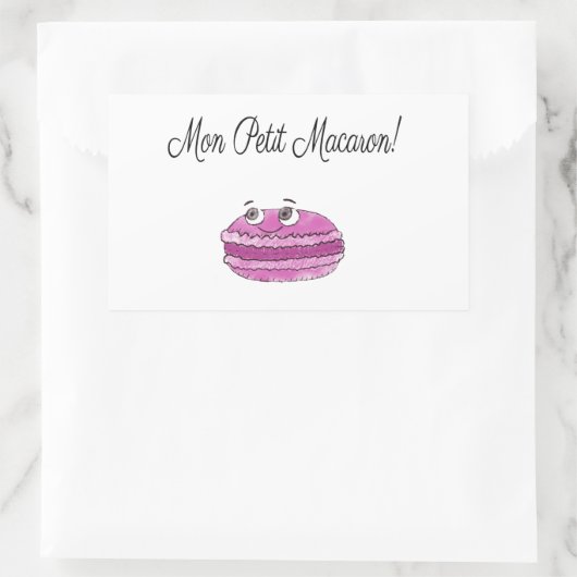 Mon Petit Macaron Rechthoekige Sticker (Tas)