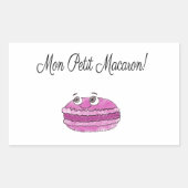 Mon Petit Macaron Rechthoekige Sticker (Voorkant)
