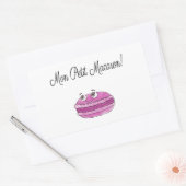 Mon Petit Macaron Rechthoekige Sticker (Envelop)