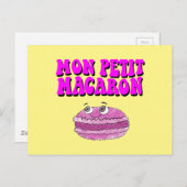 Mon Petit Macaron Retro Groovy Briefkaart (Voorkant / Achterkant)