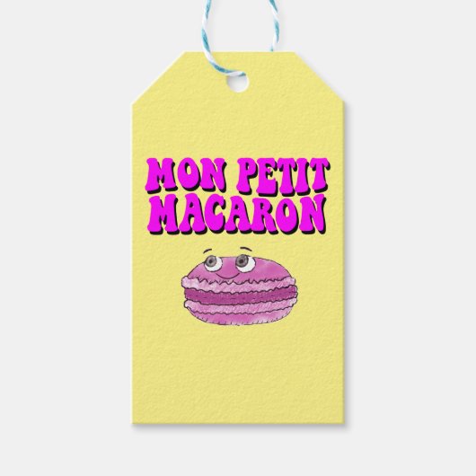 Mon Petit Macaron Retro Groovy Cadeaulabel (Voorkant)