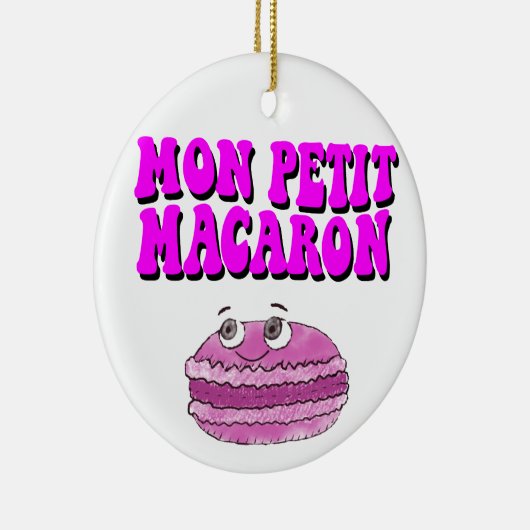 Mon Petit Macaron Retro Groovy Keramisch Ornament (Rechts)