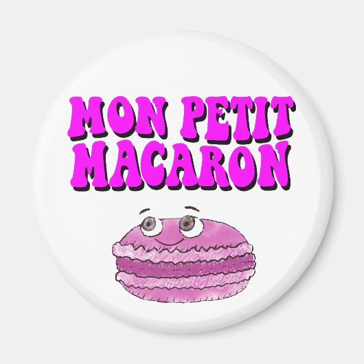 Mon Petit Macaron Retro Groovy Magneet (Voorkant)