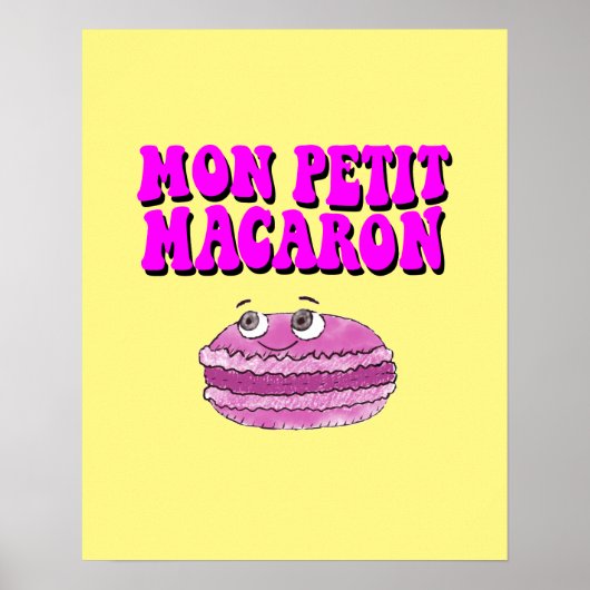 Mon Petit Macaron Retro Groovy Poster (Voorkant)