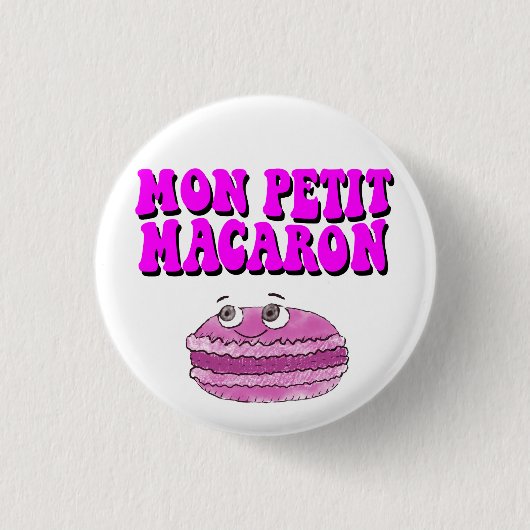 Mon Petit Macaron Retro Groovy Ronde Button 3,2 Cm (Voorkant)