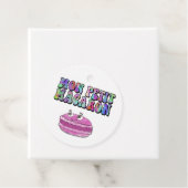 Mon Petit Macaron Retro Tie Dye Groovy Bedankjes Labels (In situ)