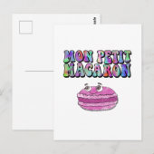 Mon Petit Macaron Retro Tie Dye Groovy Briefkaart (Voorkant / Achterkant)