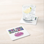 Mon Petit Macaron Retro Tie Dye Groovy Kartonnen Onderzetters (Insitu)