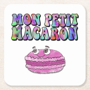 Mon Petit Macaron Retro Tie Dye Groovy Kartonnen Onderzetters