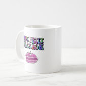 Mon Petit Macaron Retro Tie Dye Groovy Koffiemok (Voorkant links)