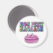 Mon Petit Macaron Retro Tie Dye Groovy Magneet (Voorkant / Achterkant)