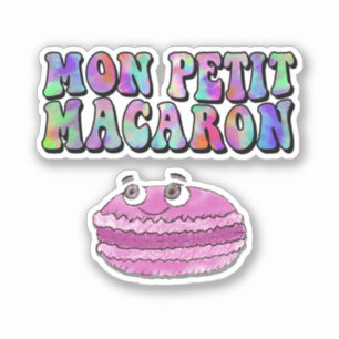 Mon Petit Macaron Retro Tie Dye Groovy Sticker