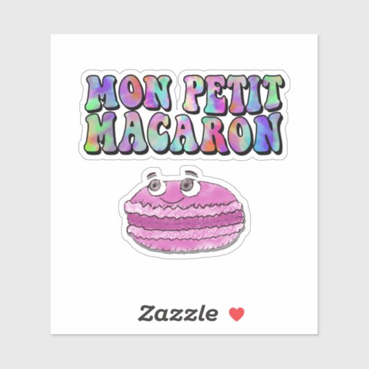 Mon Petit Macaron Retro Tie Dye Groovy Sticker (Vel)