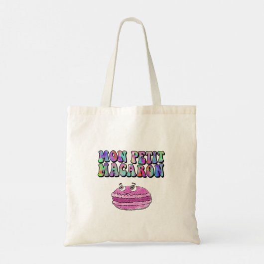 Mon Petit Macaron Retro Tie Dye Groovy Tote Bag (Achterkant)