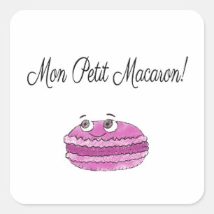 Mon Petit Macaron Vierkante Sticker