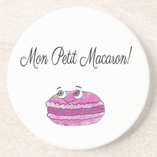 Mon Petit Macaron Zandsteen Onderzetter (Voorkant)