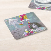 Mon petite coeur dans ce baiser 2 kartonnen onderzetters (Schuin)