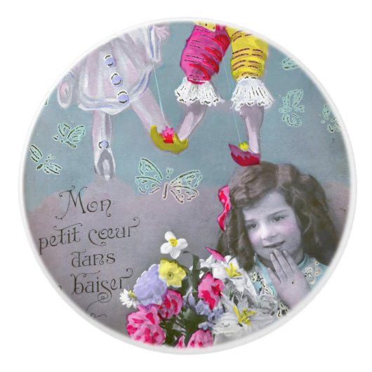 Mon petite coeur dans ce baiser 2 keramische knop (Voorkant)